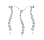 Platinum Plated Chic CZ Jewelry Set MR012JS