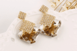 18K Gold Plated Swarovski Crystal Earrings MR002E