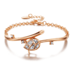 18K Rose Gold Plated Tulip CZ Romantic Bracelet MR006BR