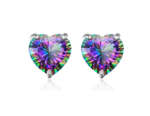 4.5ct Rainbow Fire Mystic Topaz S925 Silver Stud Earrings MR008E