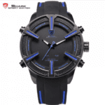 Dogfish Shark LED Display Black Blue Silicone Strap Sports Watch SH386