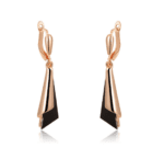 Elegant Statement Triangle Rose Gold Plated Earrings MR004E