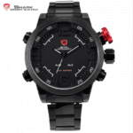 Gulper SHARK Digital LED Stainless Steel BW Red Watch SH108