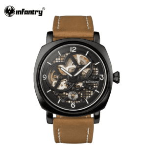 INFANTRY Automatic Mechanical Leather Strap Luminous  Watch MR004IW 