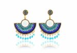 Bohemian Fan Tassle Women Dangle Earrings MR007E