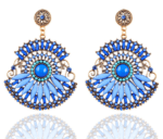 Bohemia Resin Vintage Blue Beaded Earrings MR029E