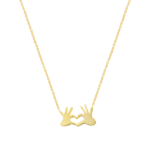 18K Gold plated Hand Forming Heart Pendant MR047P