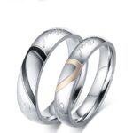 Stainless Steel Real Love Heart Couple Ring MR065R