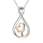 S925 Silver Gold Plated Infinity Holding Arms Pendant MR026P