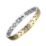 Stainless Steel Dual Tone Magnetic Health Bracelet MR010BR
