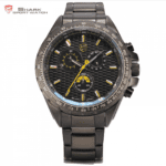 Steel Frilled Shark Chronograph Black Yellow Dial Outdoor Watch SH190