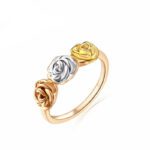 18K Rose Gold Plated Flower Proposal Ring MR009R