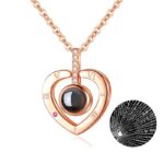 I love you 100 languages Gold Plated Heart Pendant MR058P