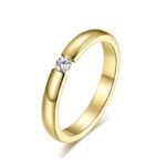 18K Gold Plated CZ Wedding Band MR075R