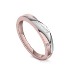 Dual Tone Rose Gold Plated Eternity Wedding Band MR074R